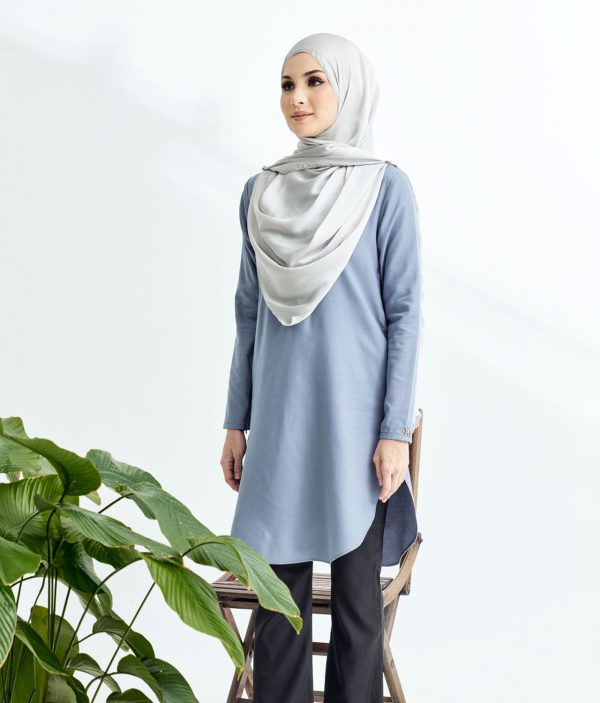 Lily Long Top Dusty Blue