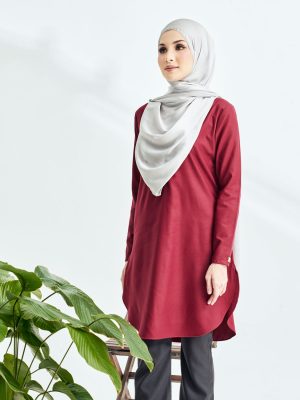 Lily Long Top Maroon