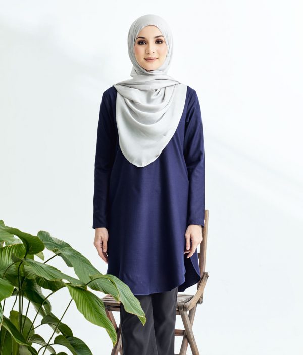 Lily Long Top Navy Blue