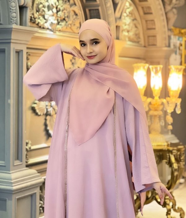Zehra Abaya Dusty Pink