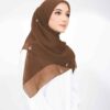 Tudung Bawal Bella Bloom Brown