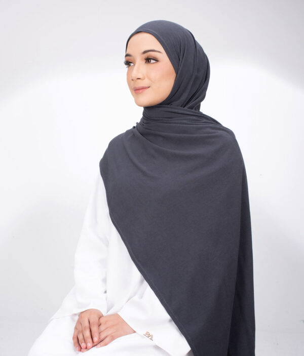 Shawl Cotton Adra Charcoal