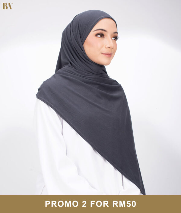 Shawl Cotton Adra Charcoal