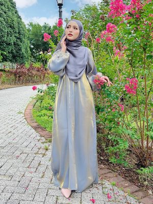 Abaya Khayla Greyish Blue