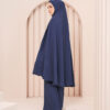 Telekung Travel Safar Navy Blue