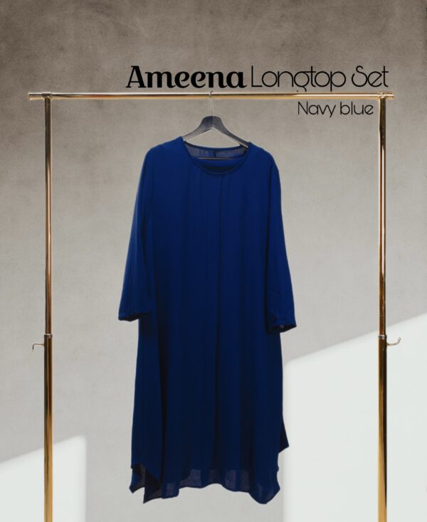 Ameena Long Top Set Navy Blue