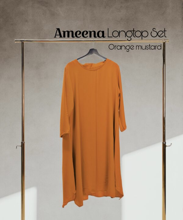 Ameena Long Top Set Orange Mustard