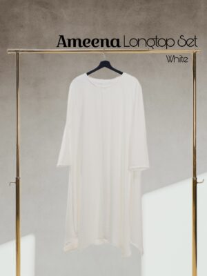Ameena Long Top Set White