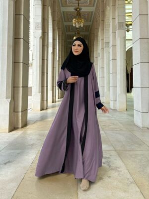 Abaya Arfa Dusty Purple